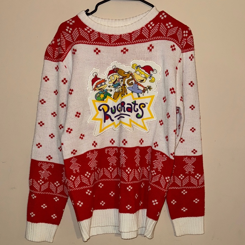 Nickelodeon Rugrats Red and White Sweater Medium